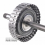 Input shaft/drum 3-5-R A6GF1 (GEN2) 454142F000 [total shaft height 321 mm, 20 (Ø 21.95 mm) / 16 (Ø 19.05 mm) splines, drum height 33.15 mm]