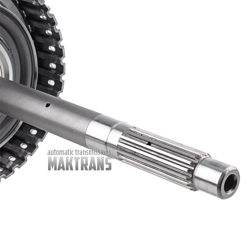 Input shaft/drum 3-5-R A6GF1 (GEN2) 454142F000 [total shaft height 321 mm, 20 (Ø 21.95 mm) / 16 (Ø 19.05 mm) splines, drum height 33.15 mm]