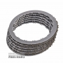 Friction and steel plate kit E Clutch [FORWARD] FORD 10R60 LP5P-7P211-BA LP5P-7A262-AA  [total thickness of the set 27.25 mm, 5 friction plates]