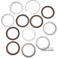 Friction and steel plate kit Overdrive Clutch FORD 8F35 [total thickness of the set 23.35 mm, 5 friction plates]