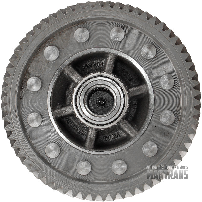 Differential [2WD] assembly DQ250 02E DSG 6 / 02E409121E 02E323867H [62 teeth, outer Ø 223.85 mm, gear width 35.10 mm]