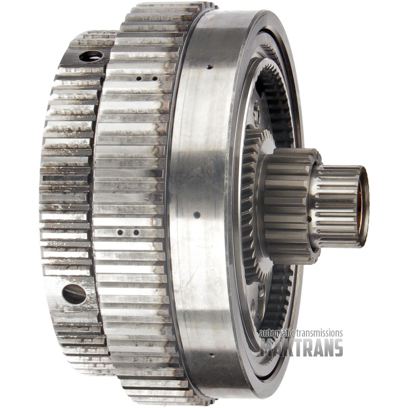 Rear planetary gear (without overrunning clutch) AW TF-60SN 09G / 4 pinions, sun gears 38 teeth (outer Ø 54.85 mm), 30 teeth (outer Ø 47.40 mm)