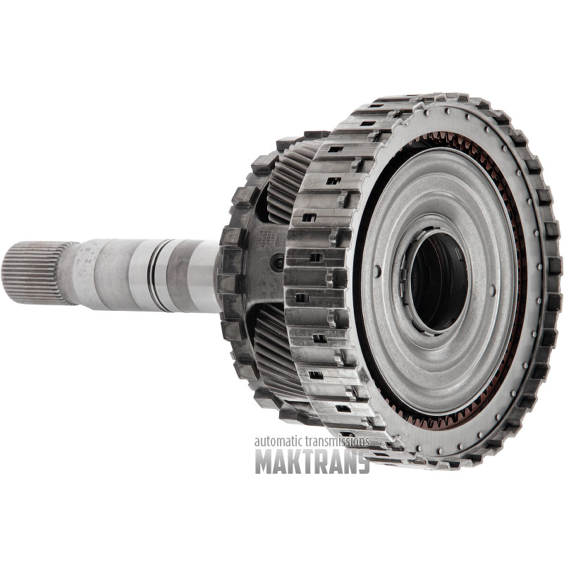 Output shaft and planetary gear No.4 ZF 8HP70 8HP75 / [total shaft height 290 mm, 43 splines, 4 satellites, 37 teeth on pinion, non-removable parking gear]