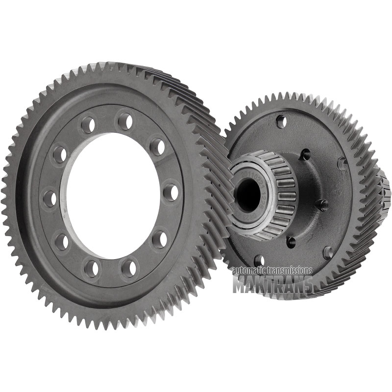 Differential primary gearset Hyundai / KIA A4CF1 A4CF2 / [intermediate shaft 18T (outer Ø 57.10 mm) / 70T (outer Ø 133.50 mm), differential gear 71T (201.85 mm)]