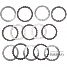 Friction and steel plate kit E Clutch  ZF 8HP45 / [6 friction discs, total set thickness 29.25 mm]