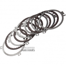 Friction and steel plate kit B2 Intermediate Clutch 01M 01N 01P 096 097 098 099 AR4 AD4 AD8 89-up / [5 friction plates]