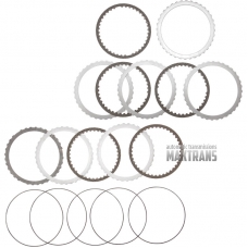 Friction and steel plate kit with snap rings B Clutch ZF 8HP45 / CHRYSLER 845TE [5 friction plates, 24.90mm total kit thickness (without snap rings)]