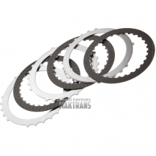 Friction and steel plate kit 2nd Brake F4A41 F4A42 /  [3 friction plates, total thickness of the kit 12.65 mm]