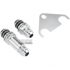 Adapters for connecting additional filtration or cooling system Ford 10R80.