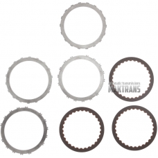 Friction and steel plate kit B2 Low Coast Brake RE5R05A 3166290X02/[3 friction plates, total set thickness 15.60 mm]