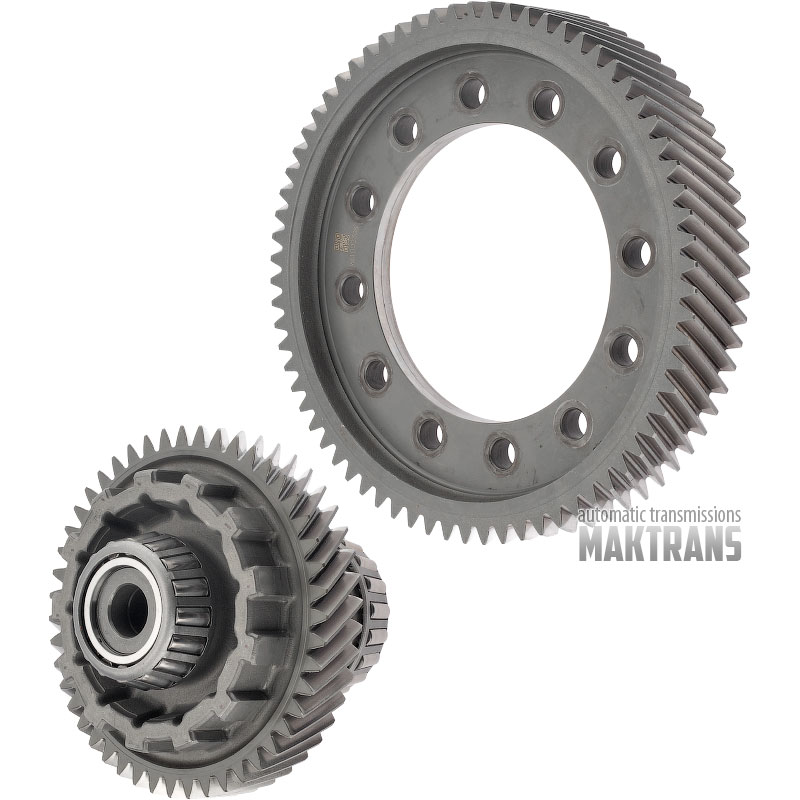 Differential primary gearset TOYOTA U660 / differential gear 69 teeth (outer Ø 222.50 mm), intermediate shaft 17 (outer Ø 61 mm) / 47 (outer Ø 149.30 mm) teeth