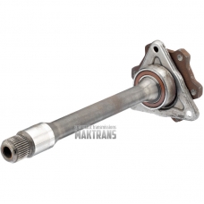Shaft with flange [left] ZF 6HP19A Audi A6 C6 Audi A6 Allroad Audi A4 [total shaft length, 37 splines (outer Ø 29.95 mm), 6 mounting holes (52 mm between holes, inner Ø holes 8.60 mm]