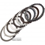 Set of steel and friction discs C2 (1-2-3-4-5-R) Clutch GM 8L90 / [3 friction discs, total thickness of the set 20.05 mm]