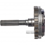 Output shaft / planet No. 4 (4 satellites, 47 teeth (outer Ø 75.45 mm) GM 10L1000 / FORD 10R1000 [total height 306 mm, 33 splines (outer Ø 42.40 mm), spline length 128 mm]