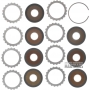 Transfer case friction and steel plate kit (Power Take-Off) GM 10L1000 / FORD 10R1000 [total thickness of the kit 25.30 mm, 7 friction plates]