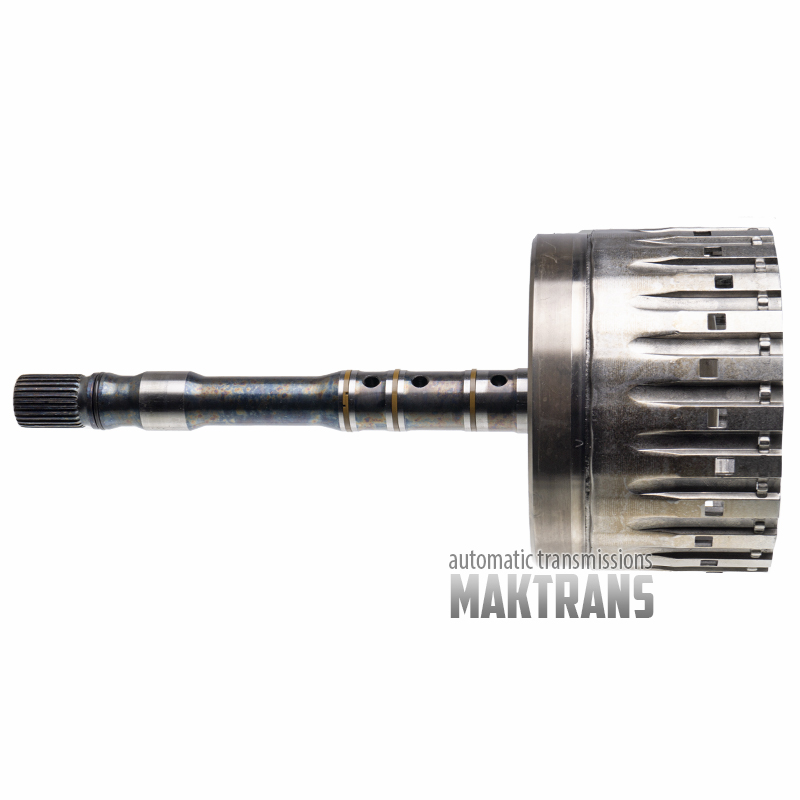 Input shaft / drum E Clutch (without plate kit, with pistons) ZF 6HP19 (BMW) / [27 splines (outer Ø 22 mm), total shaft height 297 mm, ring gear 71 teeth]