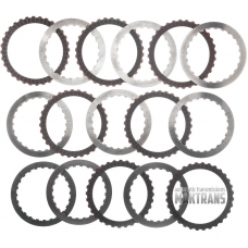 Steel and friction plate kit E Clutch ZF 8HP90 / [7 friction plates, total set thickness 38.60 mm]