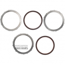 Steel and friction plate kit B1 Brake RE7R01A (JR710E / JR711E) / [2 friction plates, total kit thickness 12.45 mm]