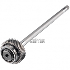 Shaft with center differential drive gear VAG DSG DL382 0CL 0CL311195C VWK347E / total height ~ 535 mm, 30 splines (23.85 mm), gear 41 teeth (outer Ø 101.85 mm)
