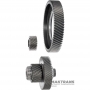 Primary gearset gearwheel kit JATCO CVT JF016E / intermediate shaft 23 teeth (outer Ø 71.60 mm) / 54 teeth (outer Ø 127.95 mm), differential gear. 68 teeth (outer Ø 195 mm), driven pulley gear 25 teeth (outer Ø 61.70 mm)