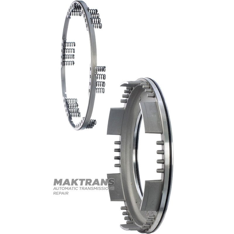 Piston with return spring block Reverse Brake Clutch JATCO JF016E 316453VX1A 2744A006 2744A005 2725A009 2744A004 / (removed from new transmission)