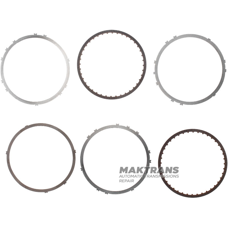 Reverse Clutch JATCO JF016E Steel and Friction Disc Set / 2 friction discs, total set thickness 11 mm / (removed from new transmissions)