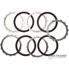 Friction and steel plate kit 2ND Brake TOYOTA U140E U140F U240E U241E U150E U151E U151F U250E 3568228010 3569221011 (4 friction plates, total thickness of the kit 18.60 mm)