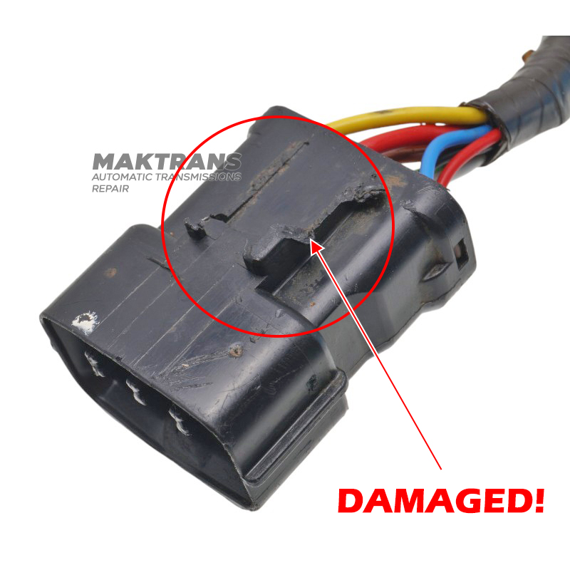 R4A51 V4A51 8670A006 hydraulic unit wiring - 5 solenoids, connector for removable temperature sensor (without temperature sensor)