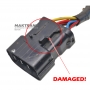 R4A51 V4A51 8670A006 hydraulic unit wiring - 5 solenoids, connector for removable temperature sensor (without temperature sensor)