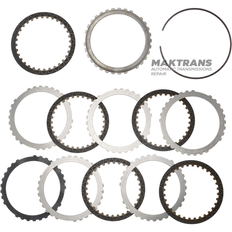 Friction and steel plate kit A Clutch ZF 8HP70 8HP55A 8HP65A (5 friction plates, kit total thickness  20 mm)