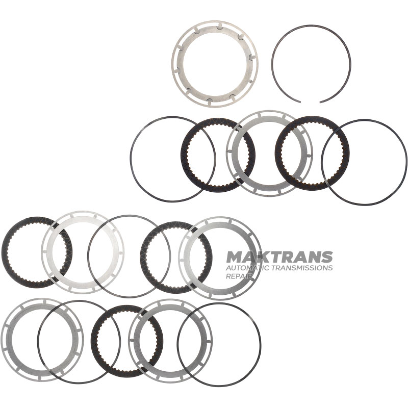 Friction and steel plate kit C Clutch FORD 10R80 10L90 (5 friction plates, steel plate thickness 2.50, total package thickness 26.30 mm)