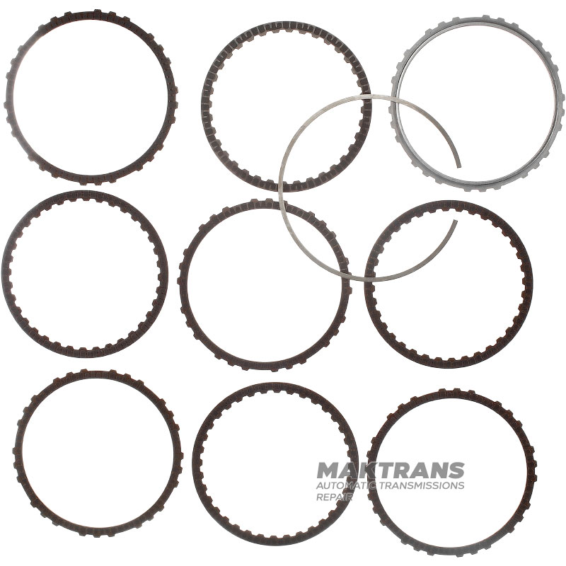 Set of steel and friction discs 4-6 Clutch Hyundai / KIA A8LF1 455654G100 - 8 friction discs, total thickness of the kit 17.60 mm