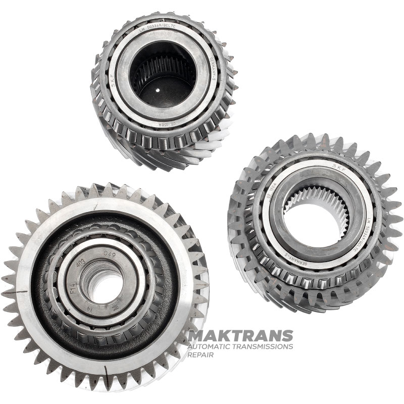 Transfer case helical gear set ZF 5HP19 FEV – 41 teeth (outer Ø 102.70 mm), 35 teeth (outer Ø 86.40 mm), 29 teeth (outer Ø 74.25 mm)