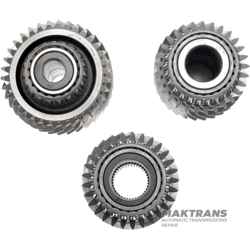 Transfer case helical gear set ZF 5HP19 FEV – 34 teeth (outer Ø 102.20 mm), 29 teeth (outer Ø 86.15 mm), 29 teeth (outer Ø 86.20 mm)