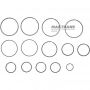 Set of plastic split o-rings TOYOTA UA80 / AISIN WARNER AWF8G45 AWF8G55 - (14 rings included)