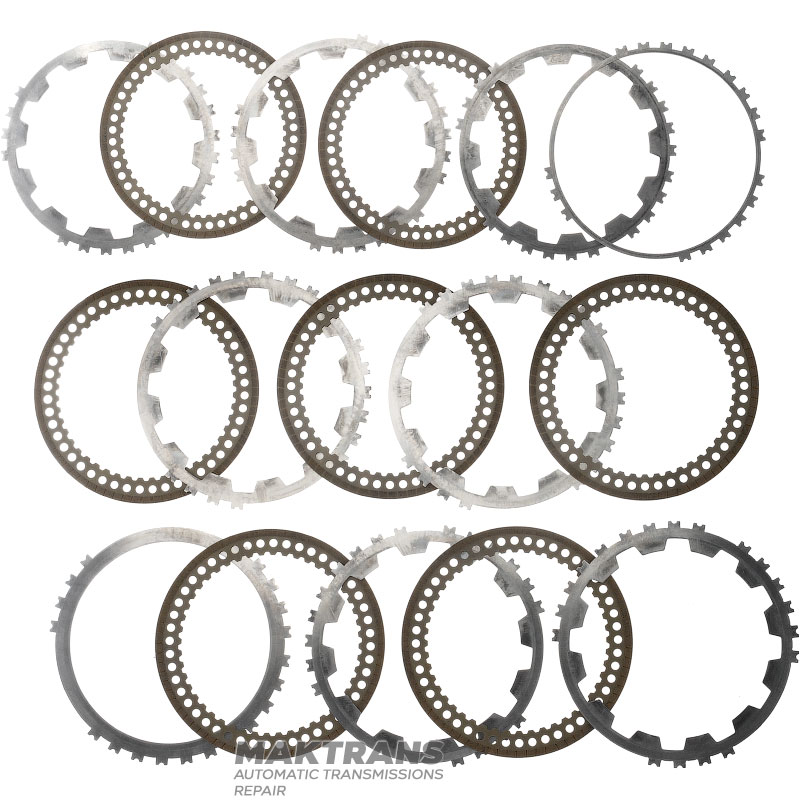 Set of steel and friction discs Low / Reverse Clutch Hyundai / KIA A8MF1 456254G600 (7 friction discs, total thickness of the kit 25 mm)
