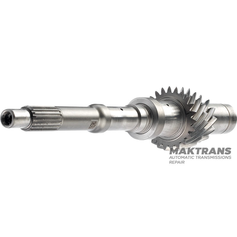 Input shaft (without bearings) K1 Hyundai / KIA DCT D8LF1 (D8F48W) - 432002NAC0 (shaft length 344 mm, 23 teeth (outer Ø 66.10 mm), 14 teeth (outer Ø 52.40 mm, 5 splines)