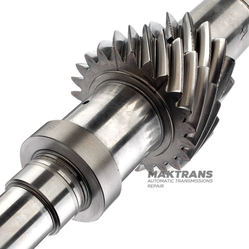 Input shaft (without bearings) K1 Hyundai / KIA DCT D8LF1 (D8F48W) - 432002NAC0 (shaft length 344 mm, 23 teeth (outer Ø 66.10 mm), 14 teeth (outer Ø 52.40 mm, 5 splines)