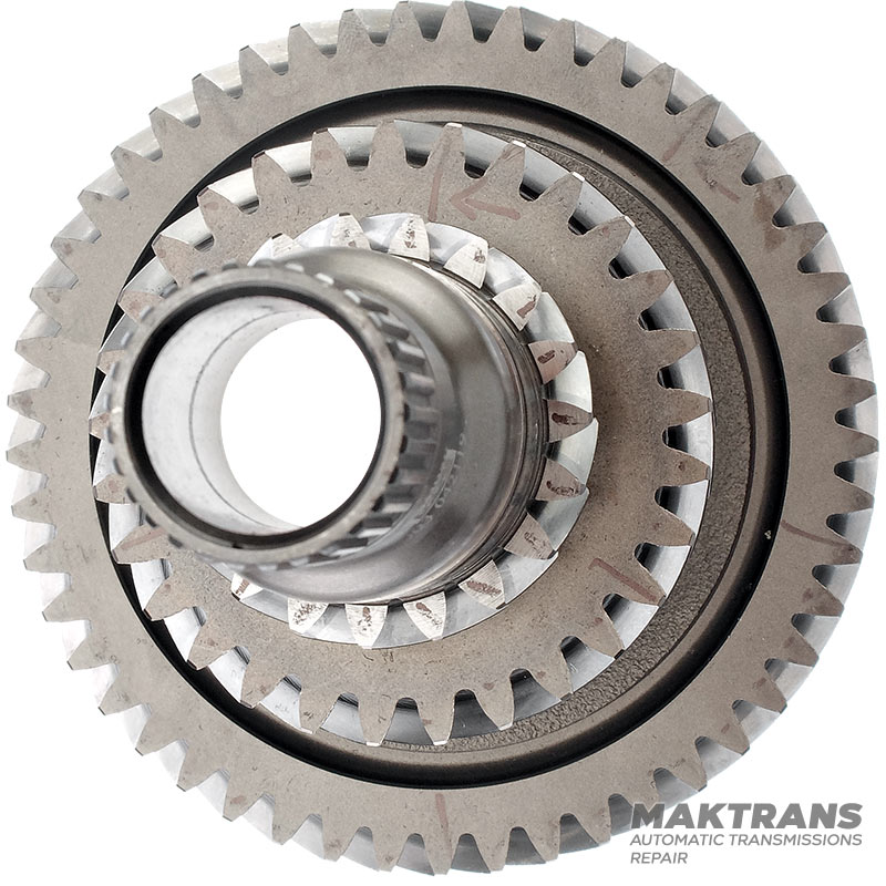 Input shaft K2 Hyundai / KIA DCT D8LF1 (D8F48W) - 432002N030 (shaft length 178 mm, 19 teeth (outer Ø 52.20 mm), 29 teeth (outer Ø 79.25 mm), 23 teeth (outer Ø 66.90 mm), 49 teeth (outer Ø 122.25 mm)