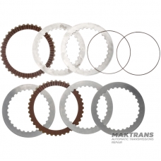 Torque converter lock-up steel and friction disc kit JR913E, GE9R01A 31100-X280A - 44D (2 friction discs, total kit thickness 13.75 mm)