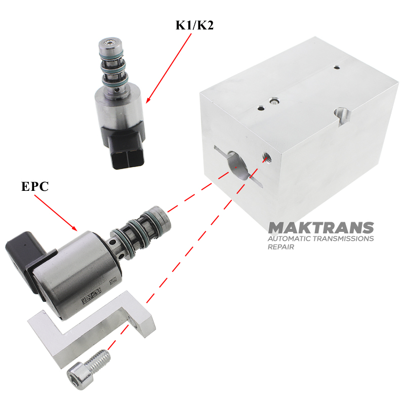Adapter for testing solenoids Electronic Pressure Control (K1 K2 EPC) / 0CK 0CL 0СJ DL382