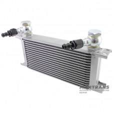 Universal oil cooler 15 in-line M22x1.5 with Banjo fittings for 13mm hose