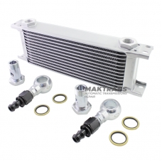 Universal oil cooler 12-row M22x1.5 with Banjo fittings for 13mm hose