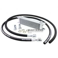 Universal oil cooler 9 row M22x1.5 with Banjo fittings and hose HOSE13 mm 3 meters