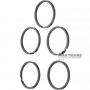 Set of plastic input shaft sealing rings TOYOTA UA80E UA80F / AISIN WARNER AWF8G45 AWF8G55 3571248020, 3571248030 - 5 rings per set (29.35 mm x 2.26 mm)