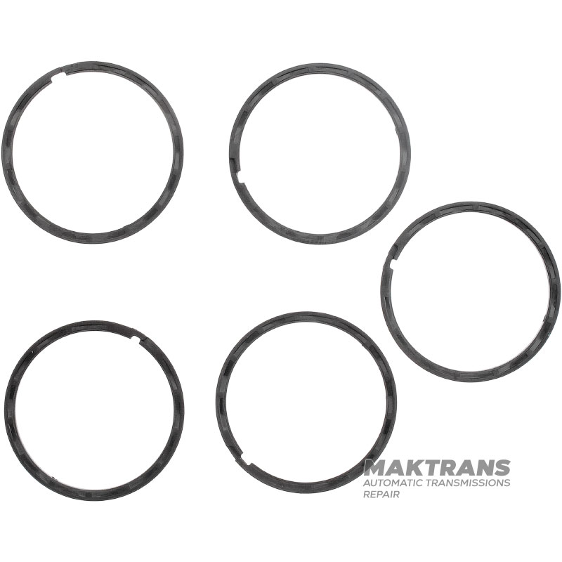 Set of plastic input shaft sealing rings TOYOTA UA80E UA80F / AISIN WARNER AWF8G45 AWF8G55 3571248020, 3571248030 - 5 rings per set (29.35 mm x 2.26 mm)