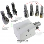 Adapter for testing solenoids Normal High AW TF-60SN 09G 09K 09M & Toyota A750E A760E