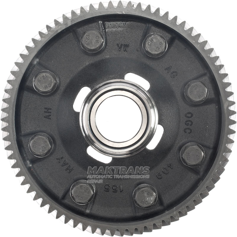 Differential helical gear VAG DSG7 DQ381 0GC - 75 teeth (outer Ø 226.05 mm), 8 mounting bolts