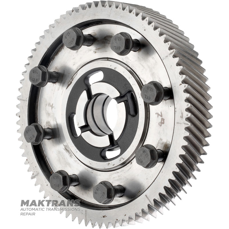 Helical gear differential VAG eHybrid DQ400 0DD - 78 teeth (outer Ø 230.60 mm), inner Ø 42.85 mm, 8 mounting bolts
