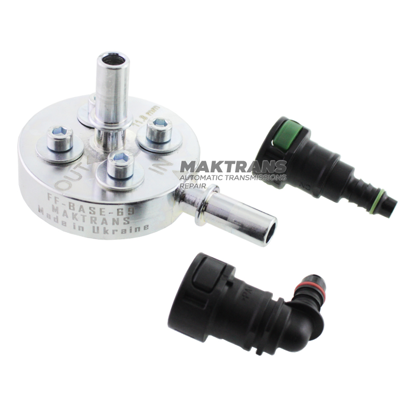 Adapter for additional automatic transmission filter D69 for 10 mm hose